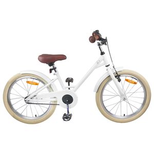 vidaXL Kids Bike 18'' for 5-7 Years Old White