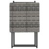 vidaXL 5 Piece Folding Outdoor Dining Set Poly Rattan Grey