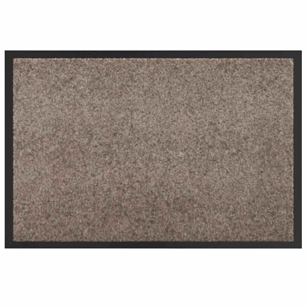 vidaXL Door Mat Beige 120 x 80 x 1.2 cm Teddy Fabric