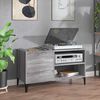 vidaXL Record Cabinet Grey Sonoma 84,5x38x48 cm Engineered Wood