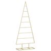 vidaXL Metal Christmas Tree with Stand Gold 125 cm Powder-coated steel