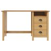 vidaXL Desk Hill with 3 Drawers 120x50x74 cm Solid Pine Wood