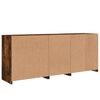 vidaXL Sideboard with LED Lights Smoked Oak 181.5x37x67 cm