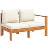vidaXL Garden Sofa with 1 Armrest 2-Seater Solid Wood Acacia