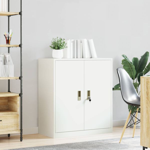 vidaXL Storage Cabinet White 80 x 40 x 90 cm Steel