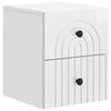 vidaXL Wall-Mounted Bedside Cabinet High Gloss White 33 x 34.5 x 40 cm