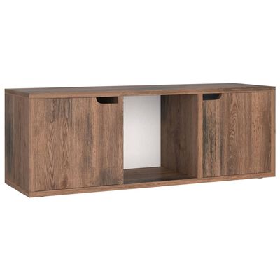 vidaXL TV Cabinet Smoked Oak 88.5x27.5x30.5 cm Engineered Wood