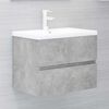 vidaXL Bathroom Furniture Set Concrete Grey Engineered Wood