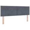 vidaXL LED Headboard with LED Strip Lights Dark grey 144 cm Velvet