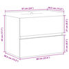 vidaXL Sink Cabinet with Built-in Basin Old Wood