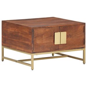 vidaXL Coffee Table | Honey brown | Solid acacia wood, iron | 67x67x45 cm