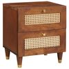 vidaXL Bedside Cabinet Brown 40 x 33.5 x 46 cm Solid Acacia wood
