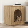 vidaXL Cat House Artisian Oak 53 x 52 x 62 cm Engineered Wood