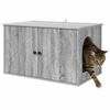 vidaXL Cat House Grey Sonoma 85 x 55 x 50 cm Engineered Wood