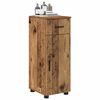 vidaXL Bathroom Cabinet with Drawer with Door Old Wood 30 x 35 x 80 cm