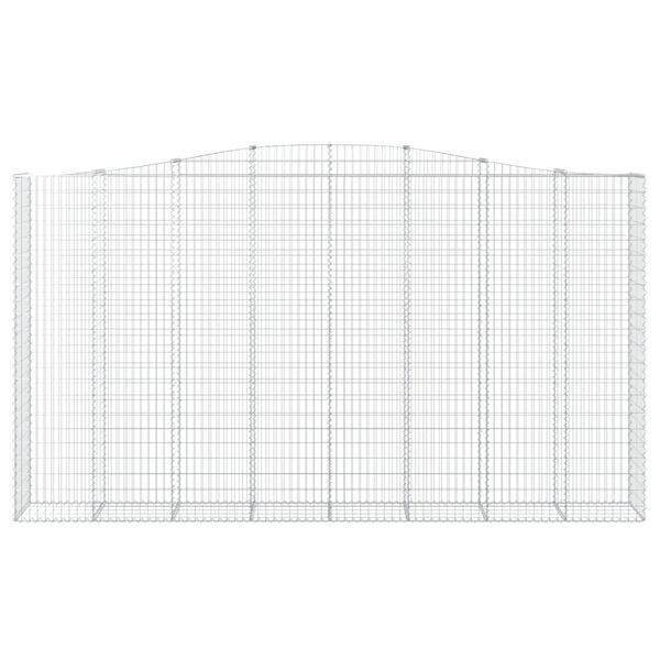 vidaXL Arched Gabion Baskets 5 pcs 400x50x220/240 cm Galvanised Iron