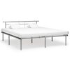 vidaXL Bed Frame without Mattress Grey Metal 200x200cm