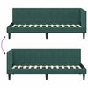 vidaXL Corner Bed Frame Dark Green 80 cm x 200 cm Velvet