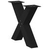 vidaXL Coffee Table Legs X-Shaped 2 pcs Black 50x(42-43) cm Steel