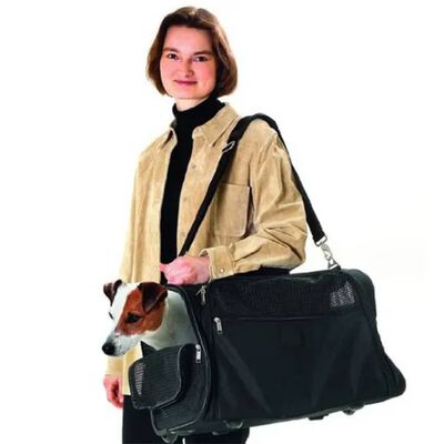 FLAMINGO Pet Carrying Bag Smart Trolley Norton Black 54x25.5x36.5 cm 31470