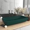 vidaXL Luxury Basin Rectangular Matt Dark Green 71x38 cm Ceramic