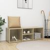 vidaXL Shoe Storage Bench Sonoma Oak 105x35x35 cm Engineered Wood