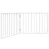 vidaXL Dog Gate Foldable 2 Panels White 160 cm Poplar Wood