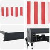 vidaXL Awning Red and White 400 x 300 x 165 cm Polyester and Aluminium