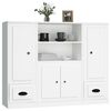vidaXL Highboards 3 pcs White Engineered Wood