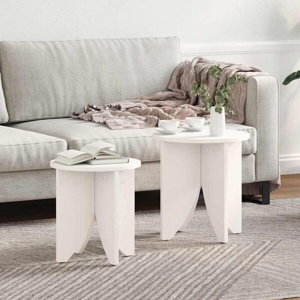 vidaXL Coffee Table 2 pcs White
