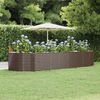vidaXL Garden Raised Bed Brown 367x140x68 cm Galvanised Steel