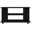 vidaXL TV Cabinet with Castors Black Oak 80x40x45 cm Engineered Wood