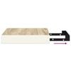 vidaXL Floating Wall Shelf Oak and White 23x23.5x3.8 cm MDF