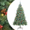 vidaXL Artificial Christmas Tree 300 LEDs Warm White PVC and Metal