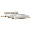 vidaXL Bed Frame with Headboard with Storage Brown 160 x 200 cm Wood