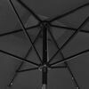 vidaXL Garden Parasol with LEDs and Steel Pole Anthracite 2x3 m