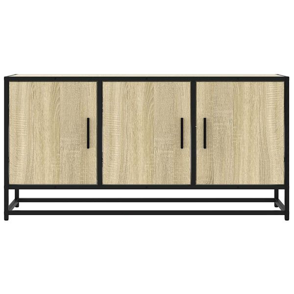 vidaXL TV Cabinet Sonoma Oak 100x35x50 cm Engineered Wood and Metal