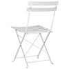 vidaXL Garden Folding Chair Folding 2 pcs White 42 x 46 x 82cm Metal