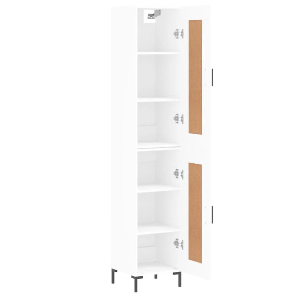 vidaXL Highboard White 34.5x34x180 cm Engineered Wood