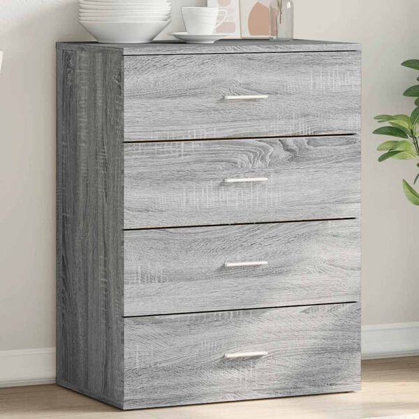 vidaXL Sideboard Grey Sonoma 60x39x80 cm Engineered Wood