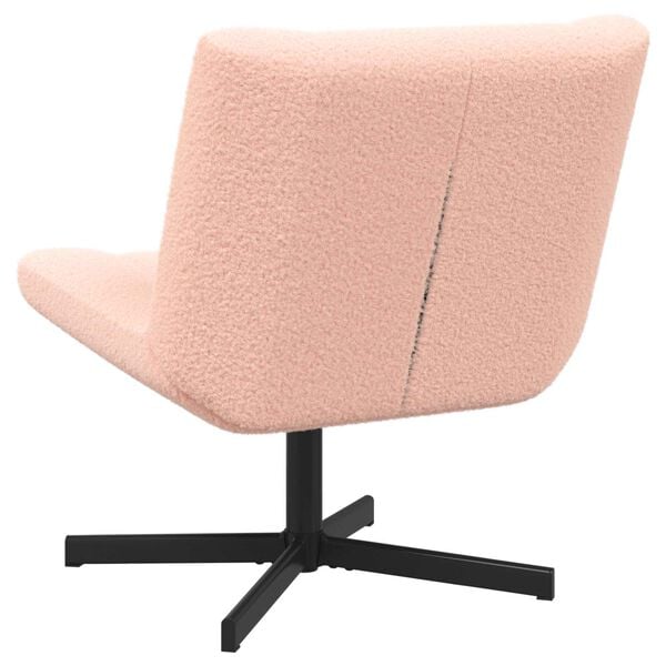 vidaXL Swivel Chair Pink 63 x 75 x 76 cm Sheepskin