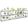 vidaXL 3-Tier Plant Stand Black 400 x 32 x 104 cm Steel