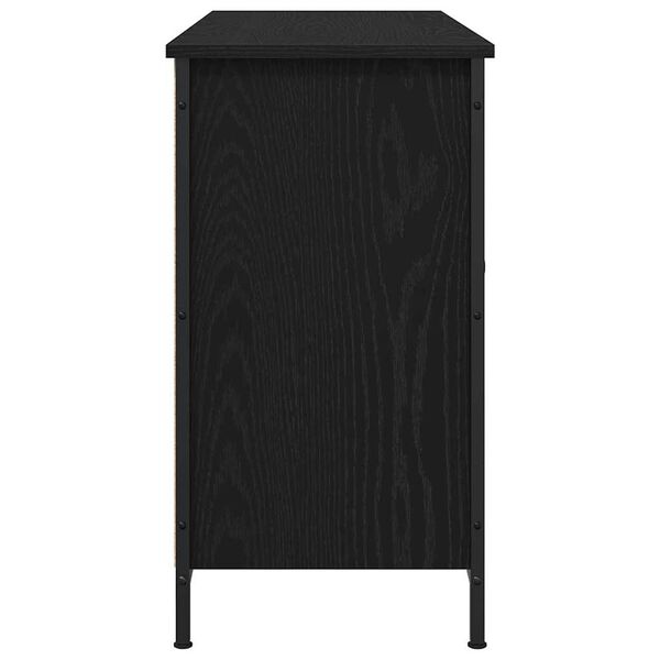 vidaXL TV Cabinet Set Black Oak 101 x 35 x 65 cm Engineered Wood