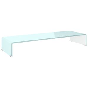 vidaXL TV Stand/Monitor Riser Glass Green 90x30x13 cm