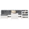 vidaXL 7 Piece Garden Sofa Set White Solid Wood Pine