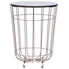vidaXL Coffee Table | Gold, White | Metal, MDF | 40 cm across
