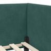 vidaXL Corner Bed Frame Dark Green 80 cm x 200 cm Velvet