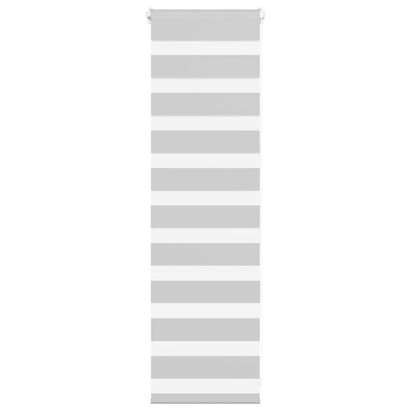 vidaXL Zebra Blind Light Grey 50x100 cm Fabric Width 45.9 cm Polyester