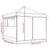 vidaXL Party Tent Folding Terracotta 292 x 292 x 315 cm Oxford Fabric
