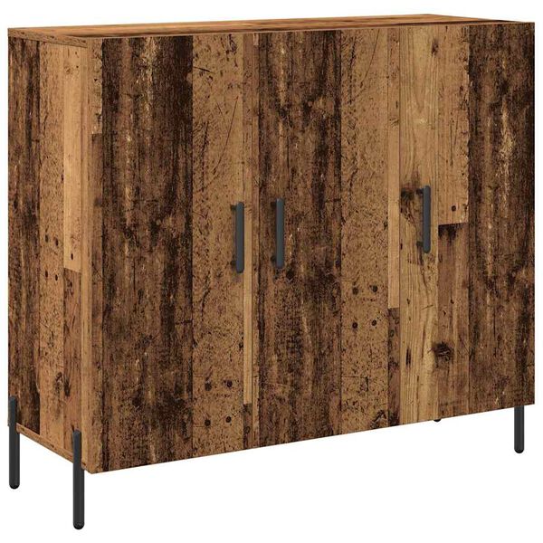 vidaXL Sideboard Old Wood 90 x 34 x 80 cm Engineered Wood